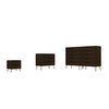 Manhattan Comfort Rockefeller 10-Drawer Dresser, 3-Drawer Dresser and 2-Drawer Nightstand in Brown 178GMC5